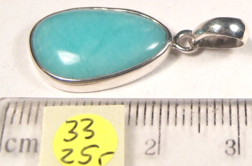 Foto Edelstein-Anh�nger in Sterlingsilber: Amazonit-Cabochon