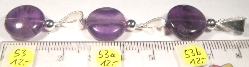 Foto Edelstein-Anhänger in Sterlingsilber: Amethyst Disk
