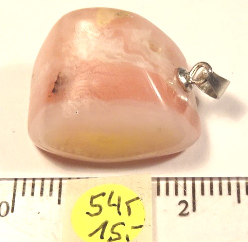 Foto Edelstein-Anhänger in Sterlingsilber: Andenopal Trommelstein