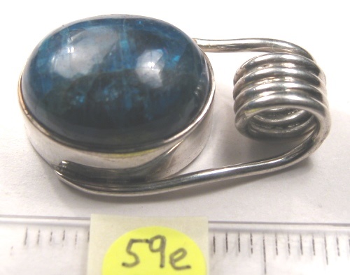 Foto Edelstein-Anhänger in Sterlingsilber: Apatit blau oval