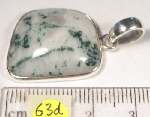 Foto Edelstein-Anhänger in Sterlingsilber: Baumachat in Cabochonform