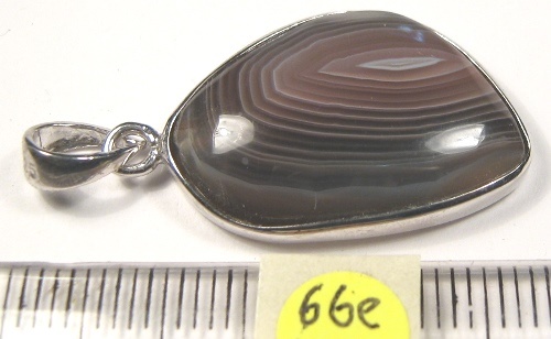 Foto Edelstein-Anhänger in Sterlingsilber: Botswana-Achat-Cabochon