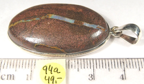 Foto Edelstein-Anh�nger in Sterlingsilber: Boulder-Opal als Cabochon