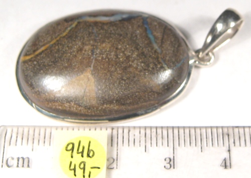 Foto Edelstein-Anh�nger in Sterlingsilber: Boulder-Opal als ovaler Cabochon