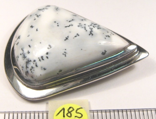 Foto Edelstein-Anh�nger in Sterlingsilber: Dendritenachat-Cabochon