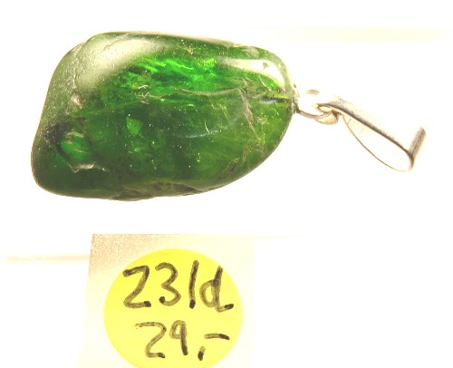 Foto Edelstein-Anhänger in Sterlingsilberschlaufe: Diopsid