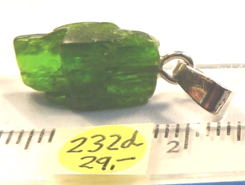 Foto Edelstein-Anhänger in Sterlingsilber: Diopsid Trommelstein