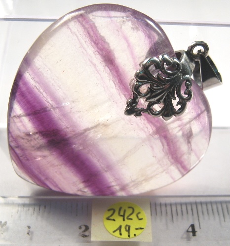 Foto Edelstein-Anh�nger in Sterlingsilber: Fluorit-Herz