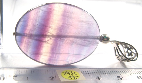 Foto Edelstein-Anh�nger in Sterlingsilber: ovaler Fluorit