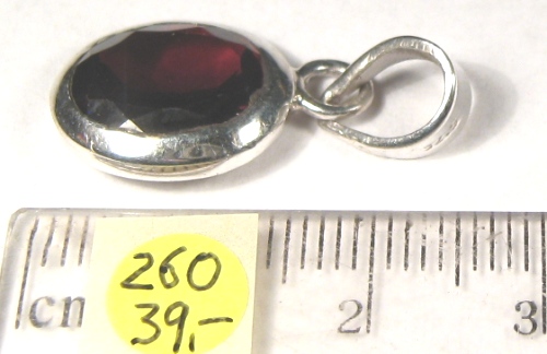 Foto Edelstein-Anhänger in Sterlingsilber: Granat als Oval
