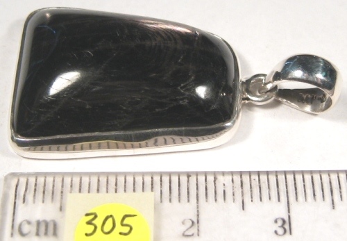 Foto Edelstein-Anhänger in Sterlingsilber: Hypersthen in Cabochonform