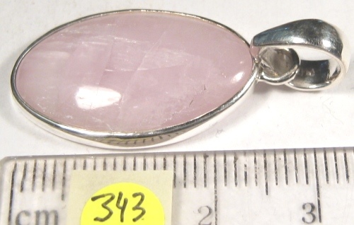 Foto Edelstein-Anhänger in Sterlingsilber: Kunzit Cabochon