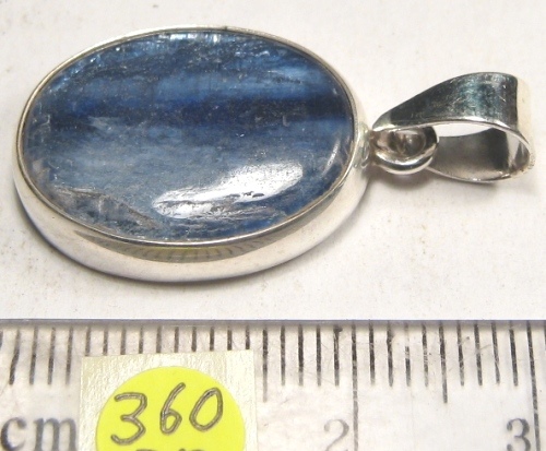 Foto Edelstein-Anhänger in Sterlingsilber: großer Kyanit-Cabochon