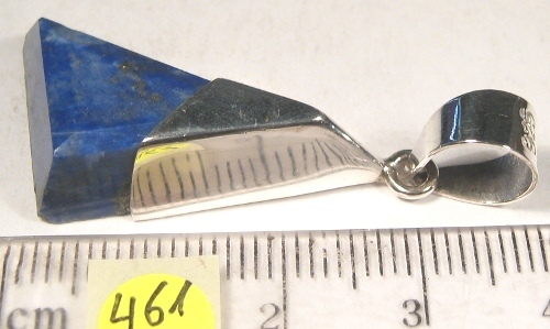 Foto Edelstein-Anhänger in Sterlingsilber: Lapislazuli-Dreieck
