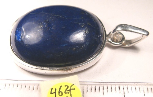 Foto Edelstein-Anhänger in Sterlingsilber: ovaler Lapislazuli
