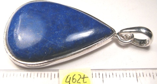 Foto Edelstein-Anhänger in Sterlingsilber: spitzovaler Cabochon Lapislazuli