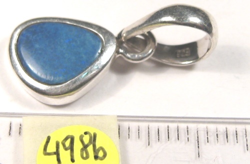 Foto Edelstein-Anh�nger in Sterlingsilber: Opal-Doublette-Freiform