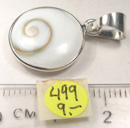Foto Edelstein-Anh�nger in Sterlingsilber: Operculum rund