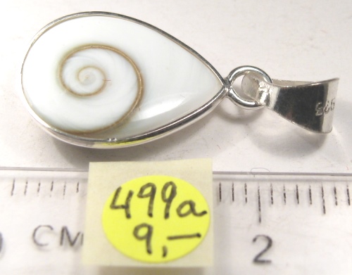 Foto Edelstein-Anh�nger in Sterlingsilber: Operculum spitzoval
