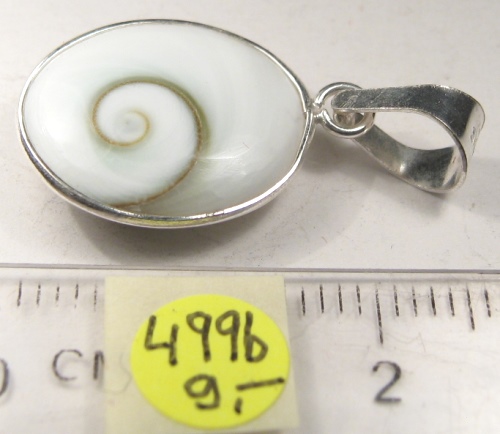 Foto Edelstein-Anh�nger in Sterlingsilber: Operculum oval