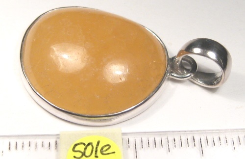 Foto Edelstein-Anhänger in Sterlingsilber: Orangencalcit