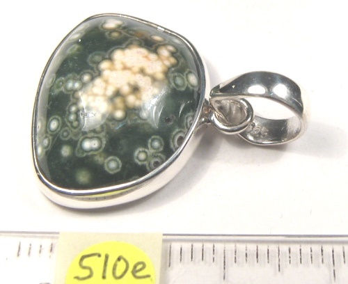 Foto Edelstein-Anhänger in Sterlingsilber: Ozeanjaspis mit Augen