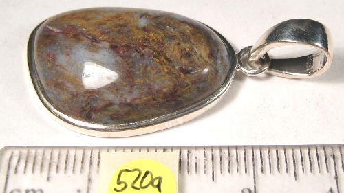 Foto Edelstein-Anh�nger in Sterlingsilber: Pietersit-Cabochon