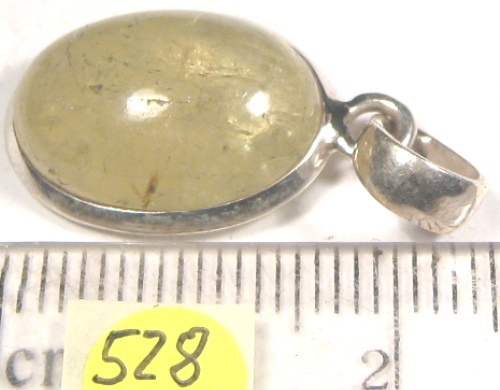 Foto Edelstein-Anhänger in Sterlingsilber: ovaler Prehnit