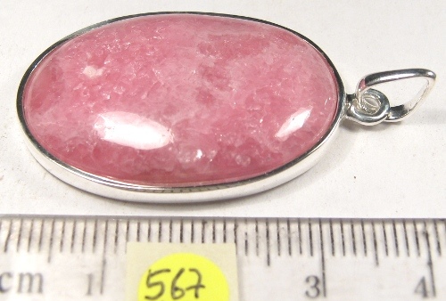 Foto Edelstein-Anhänger in Sterlingsilber: Rhodochrosit Cabochon