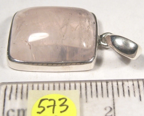 Foto Edelstein-Anhänger in Sterlingsilber: Rosenquarz