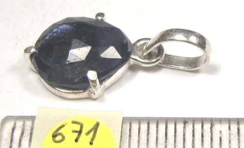 Foto Edelstein-Anhänger in Sterlingsilber: Saphir