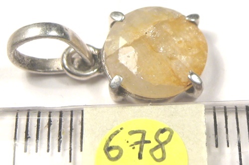 Foto Edelstein-Anhänger in Sterlingsilber: gelber Saphir