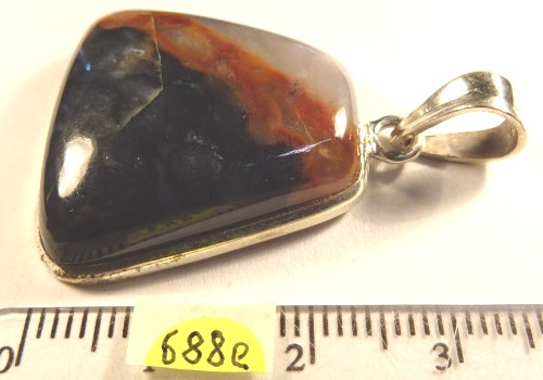 Foto Edelstein-Anhänger in Sterlingsilber: Trapez-Cabochon Sardonyx