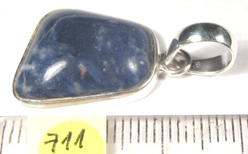 Foto Edelstein-Anh�nger in Sterlingsilber: Sodalith als Freiform-Cabochon