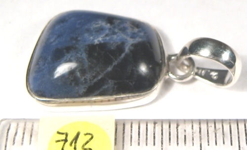 Foto Edelstein-Anh�nger in Sterlingsilber: Cabochon Sodalith