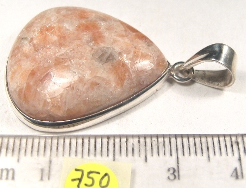 Foto Edelstein-Anhänger in Sterlingsilber: Sonnenstein Cabochon