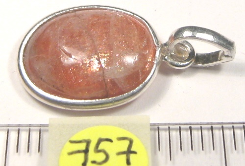 Foto Edelstein-Anhänger in Sterlingsilber: Sonnenstein Cabochon