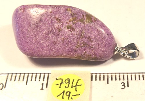 Foto Edelstein-Anhänger in Sterlingsilber: Stichtit mit Silberschlaufe