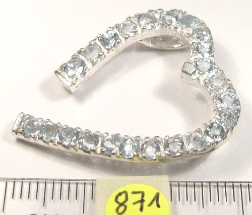 Foto Edelstein-Anh�nger in Sterlingsilber: Topas Herz unten offen