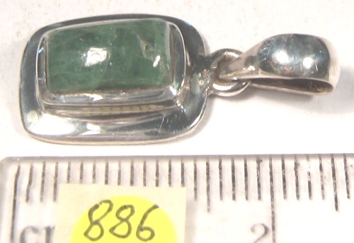 Foto Edelstein-Anh�nger in Sterlingsilber: Tsavorit Cabochon