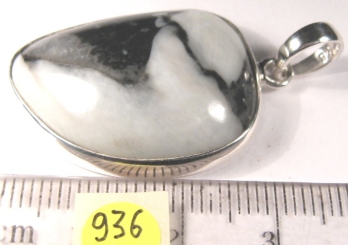 Foto Edelstein-Anhänger in Sterlingsilber: Zebrajaspis in Cabochonform