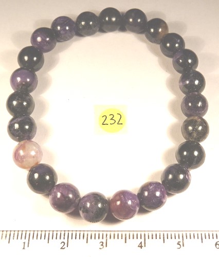 Foto Edelsteine: Charoit-Armband mit 8-mm-Kugeln