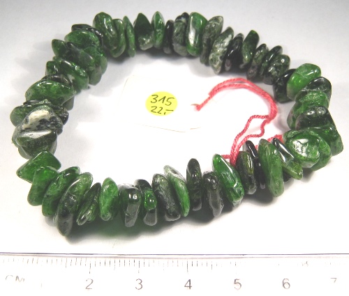 Foto Edelsteine: Splitter-Armband aus Chrom-Diopsid