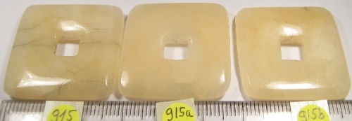 Foto Edelsteine: Orangencalcit-Square-Donuts ca. 30 mm Kantenlänge