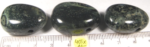 Foto Edelsteine: gebohrte Trommelsteine Eldarit
