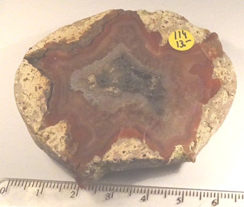 Achat mit Druse aus St. Egidien / Sachsen