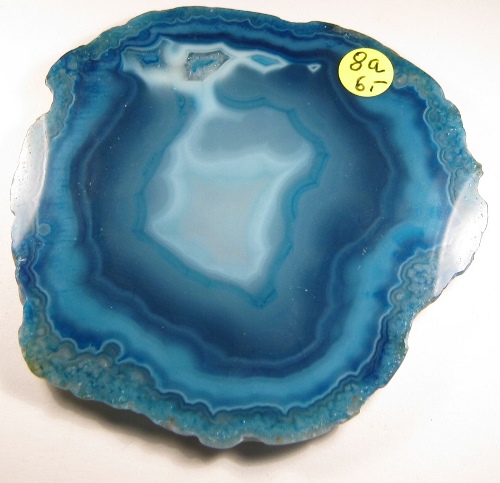Foto Mineralien: blaue Achatscheibe