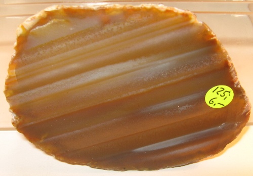 Foto Mineralien: rotbraune Achatscheibe