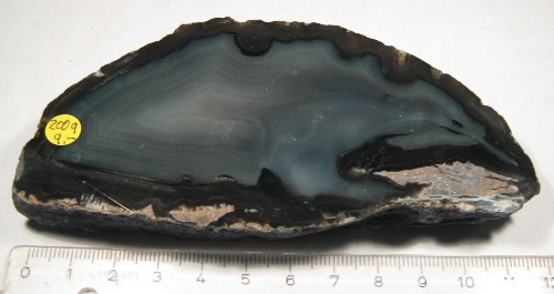 Foto Mineralien: dicke Achatscheibe