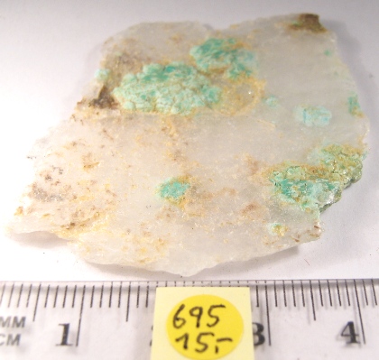 Foto Mineralien: Türkis auf Gips